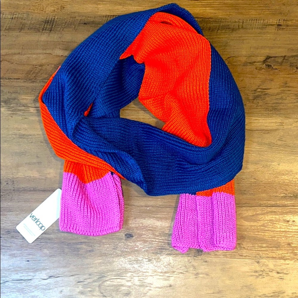 Verloop Color Block Knit Scarf
